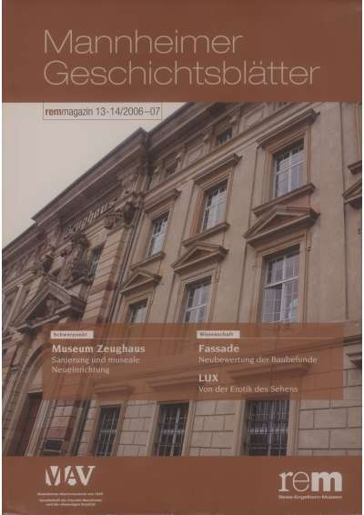 Cover illustration: Cover: Mannheimer Geschichtsblätter 13-14/2006